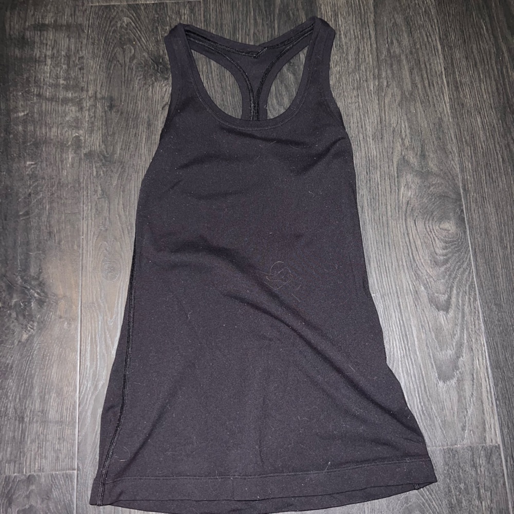 Lululemon black tank top. Razor back. Size 2.